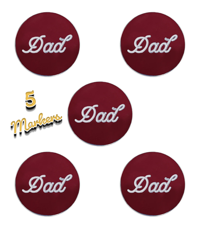 Dad Ball Marker (Red) Bundles (1/3/5/10 packs)