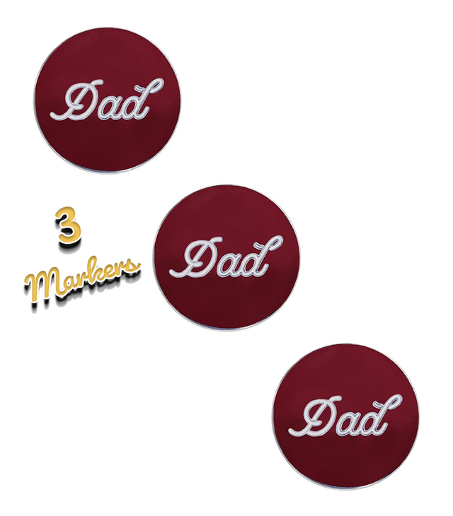 Dad Ball Marker (Red) Bundles (1/3/5/10 packs)
