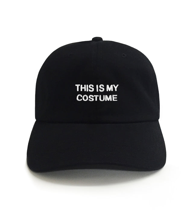 This Is My Costume Dad Hat – Black embroidered 6-panel dad hat for Halloween. Funny hat & easy costume idea for dads.